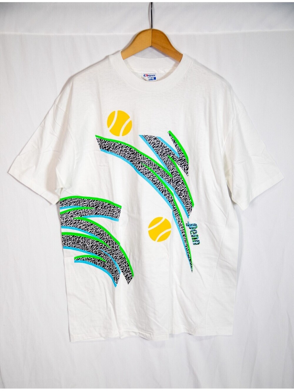 Pro Penn Tennis 90s Single Stitch Made in USA "Zig-Zag" AOP T-Shirt - Men's 2XL